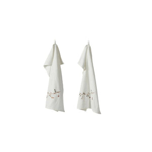 Viskestykke med broderi jul