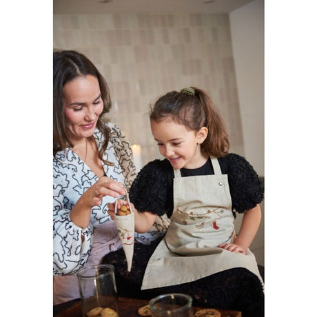 Juleforklæde med broderi børn