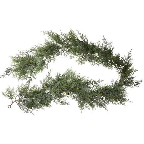Cypres guirlande med frugter 182 cm lang