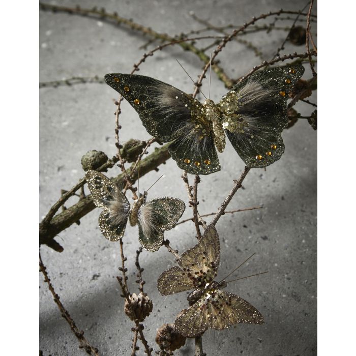 Sommerfugl med klips 12 cm