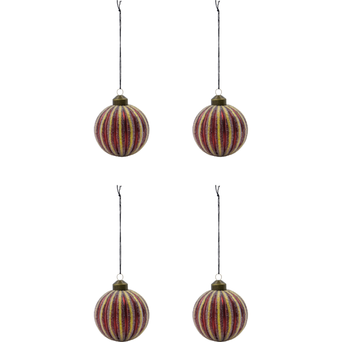 4 julekugler med snor til ophængning fra House Doctor