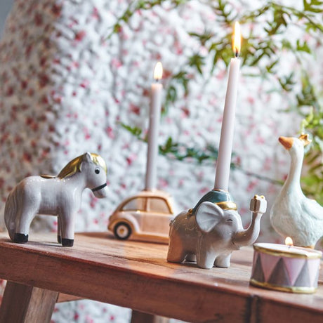 Lysestage til kertelys hest