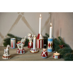 Hvide kertelys 18 cm højt 5-pak