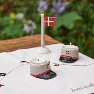 Bordløber rød student hvid