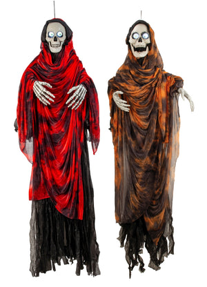 Skelet med rullende øjne 170 cm højt til Halloween dekoration