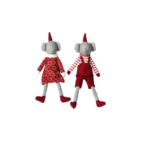 Elefant med nissehue 35 cm høj