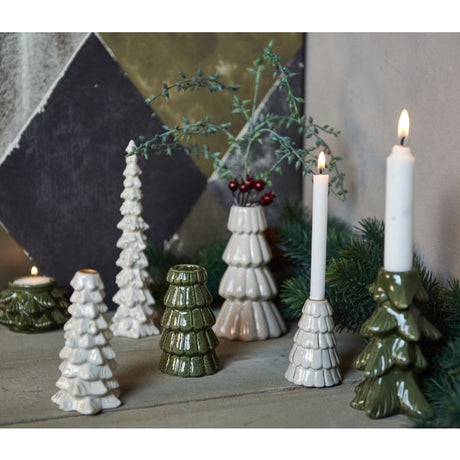 Lysestage træ 14 cm høj