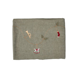 Juledug 140 cm x 360 cm grågrøn