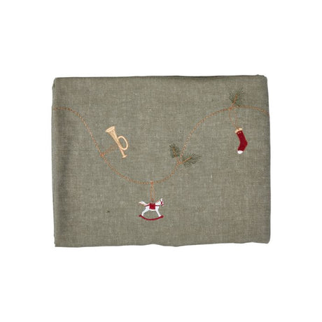 Juledug 140 cm x 360 cm grågrøn