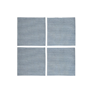 4 Speedtsberg stofservietter med mørkeblå striber