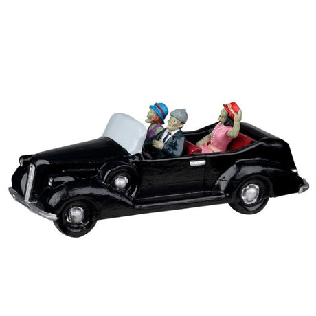 Lemax Roaring Roadster med figurer i bil