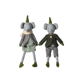 Elefant med grågrønne klæder