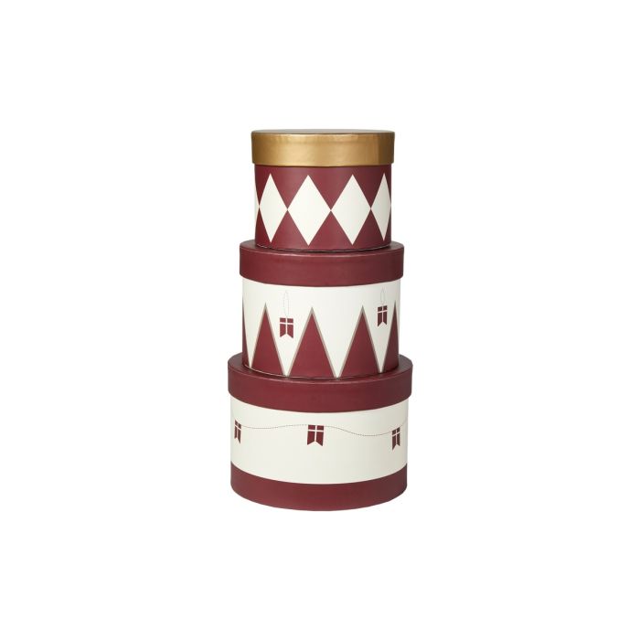 Runde papæsker jul i sæt med 3 