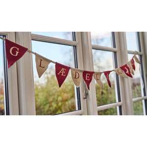 Guirlande med 'Glædelig Jul' 215 cm