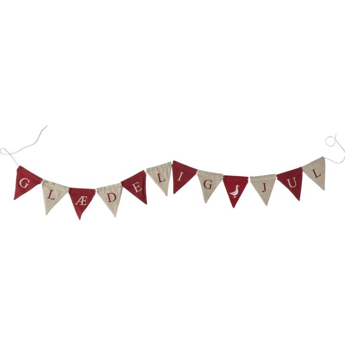 Guirlande med 'Glædelig Jul' 215 cm