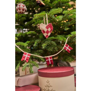 Flagranke med 11 splitflag i stof 215 cm