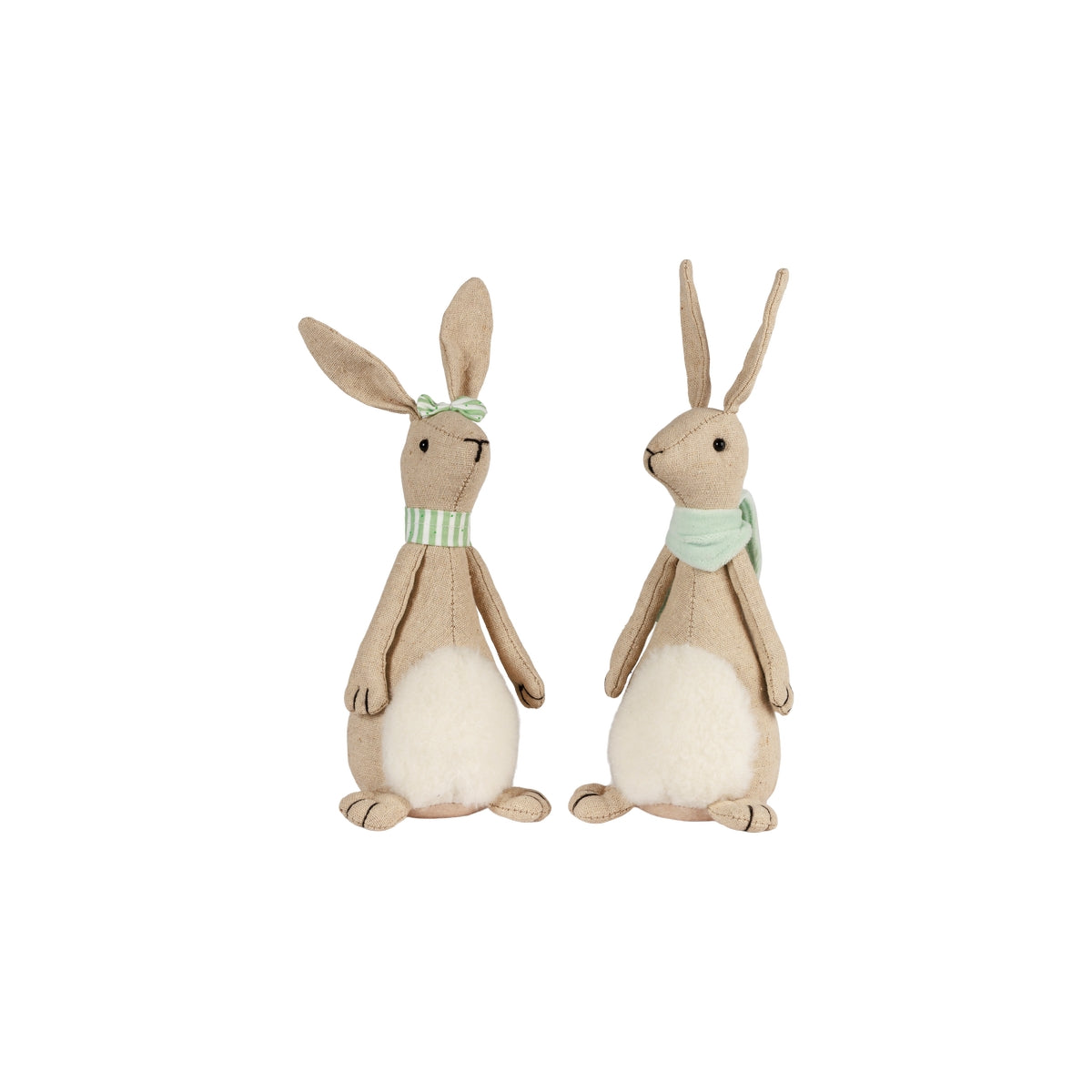 Hugo og Wilma kaniner i stof 18 cm høje fra Speedtsberg