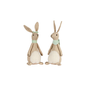 Hugo og Wilma kaniner i stof 18 cm høje fra Speedtsberg