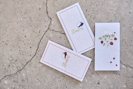 Studenterservietter og sommerservietter med jordbær