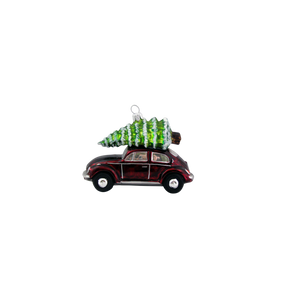 Julekugle VW folkevogn med juletræ