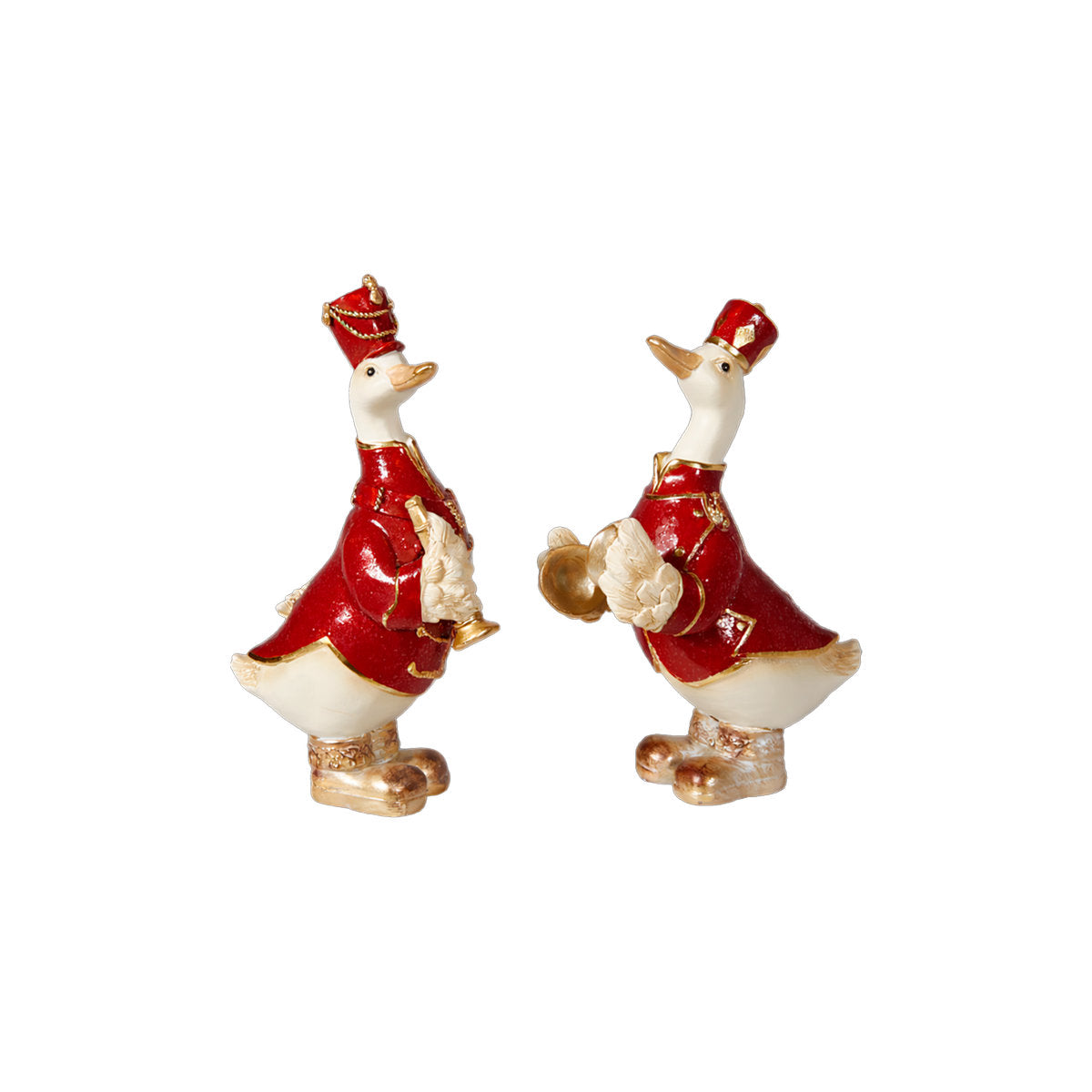 Juleand spiller musik figurer i polyresin fra Speedtsberg