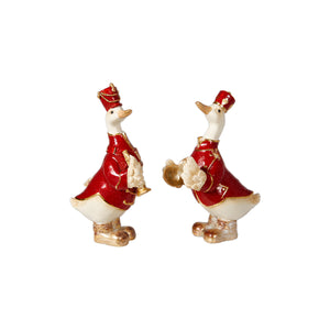 Juleand spiller musik figurer i polyresin fra Speedtsberg