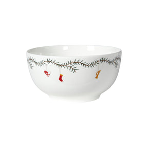 Skål med juleguirlande i porcelæn fra Speedtsberg