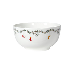 Skål med juleguirlande i porcelæn fra Speedtsberg