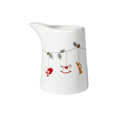 Mælkekande i porcelæn med juleguirlande fra Speedtsberg