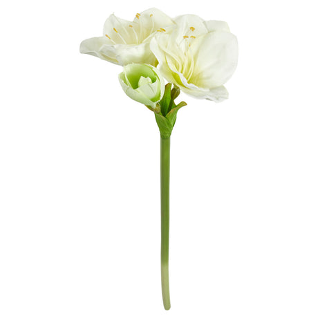 Kunstig amaryllis stilk med hvide blomster 62 cm lang fra Speedtsberg