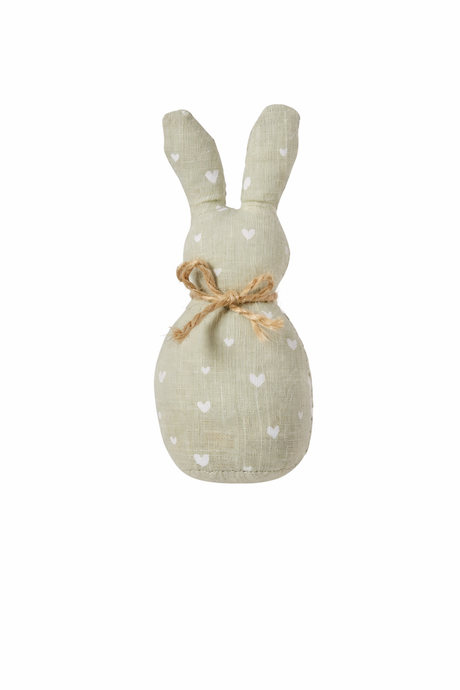 Ib Laursen Påskehare i stof med hvide hjerter