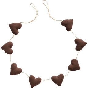 Guirlande med brune hjerter