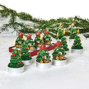 Fyrfadslys juletræer