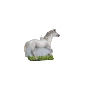 Julekugle Hest hvid