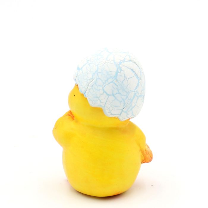 Kylling med æggeskal på hovedet 7 cm høj