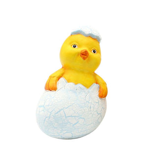 Kylling med æggeskal på hovedet 11 cm høj