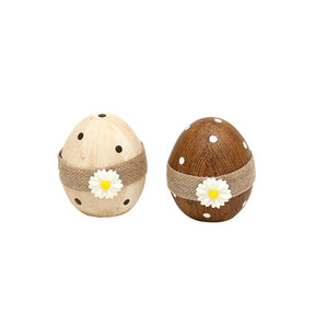 Påskeæg med bånd og blomst