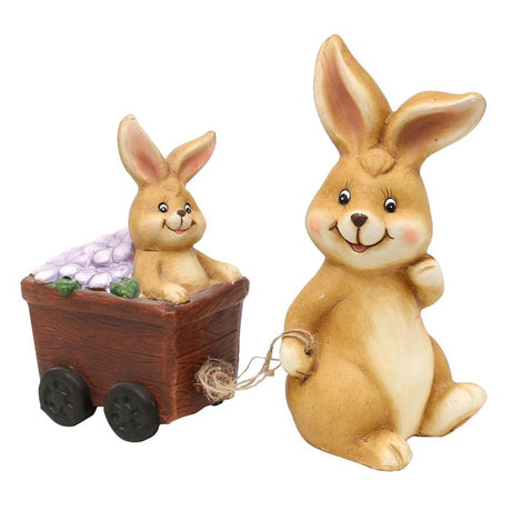 Påskehare med lille vogn