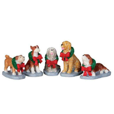 Christmas Pooch, Set Of 5