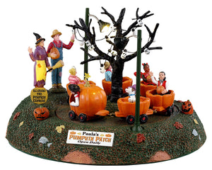 Pumpkin Patch Train borddekoration til Halloween