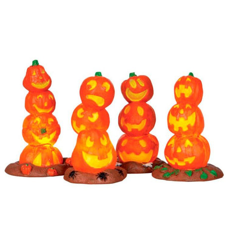 Light-Up Pumpkin Stack set Of 4