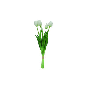 Buket med tulipaner 39 cm høje hvide