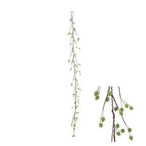 Guirlande med grønne bær med frost