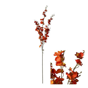 Orkidéstilk Oncidium orange, kunstige blomsterdekorationer