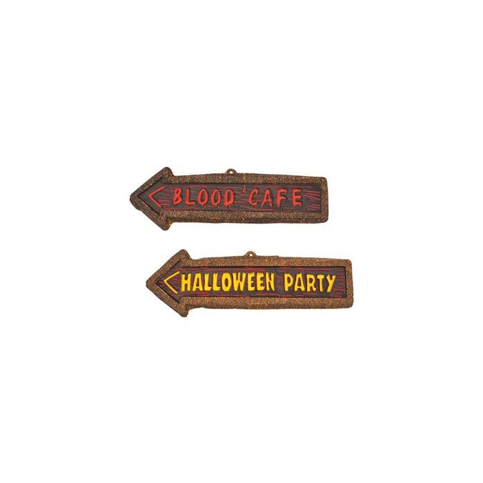 Halloween pil-dørskilt i plast