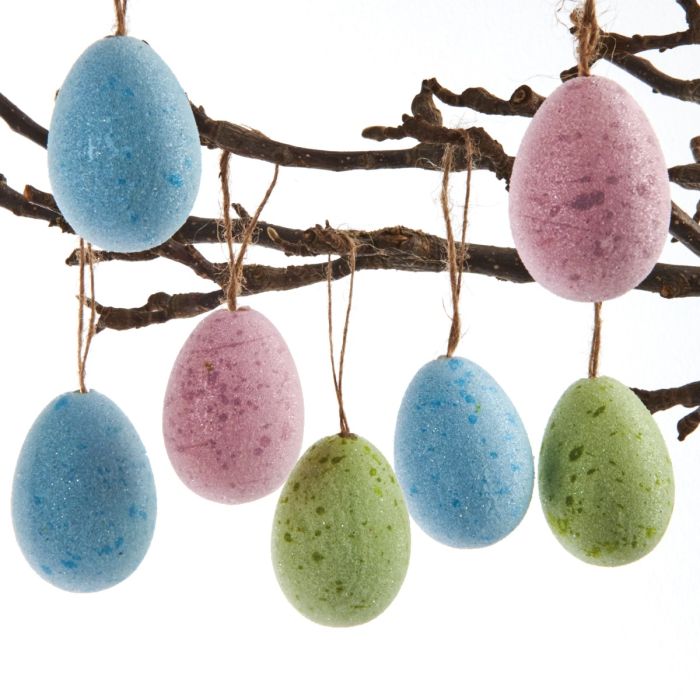 Påskeæg med glimmer 12-pak