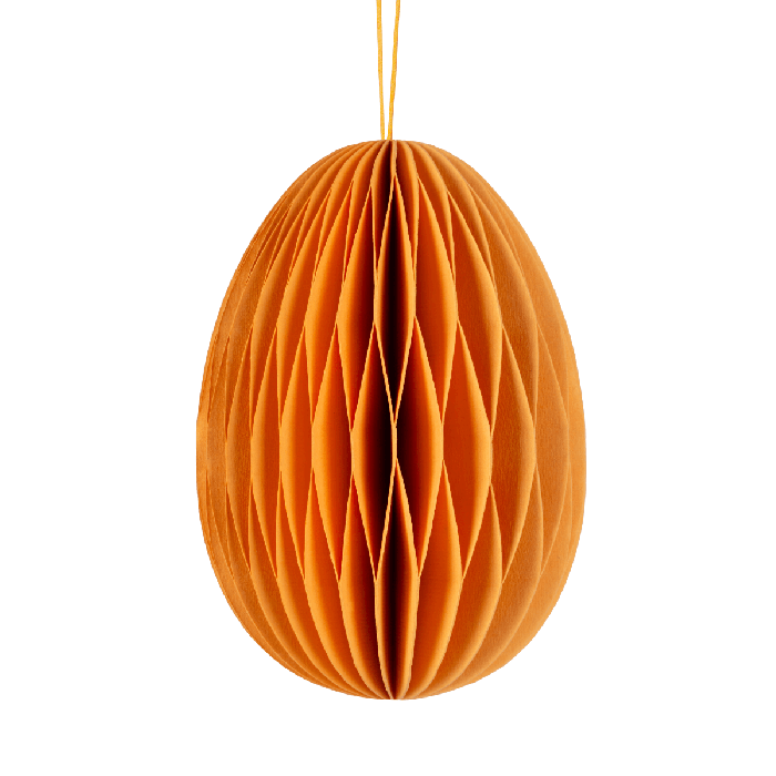 Påskeæg i papir fersken 13 cm