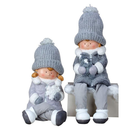 Vinterbørn med hængeben 31 cm høje