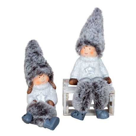 Vinterbørn med bløde hængeben og huer