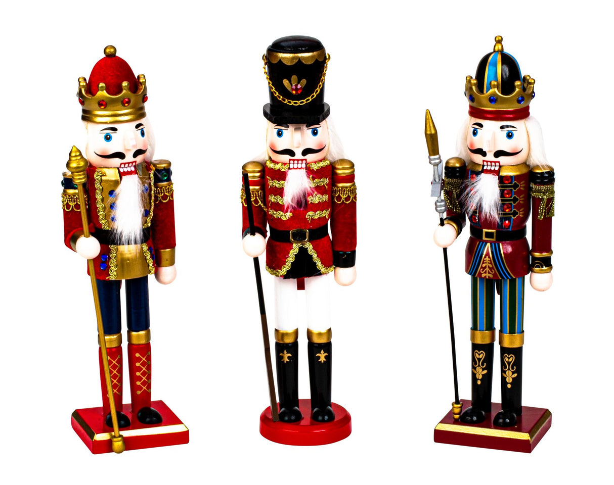 Nøddeknækker figurer i træ 31 cm høje